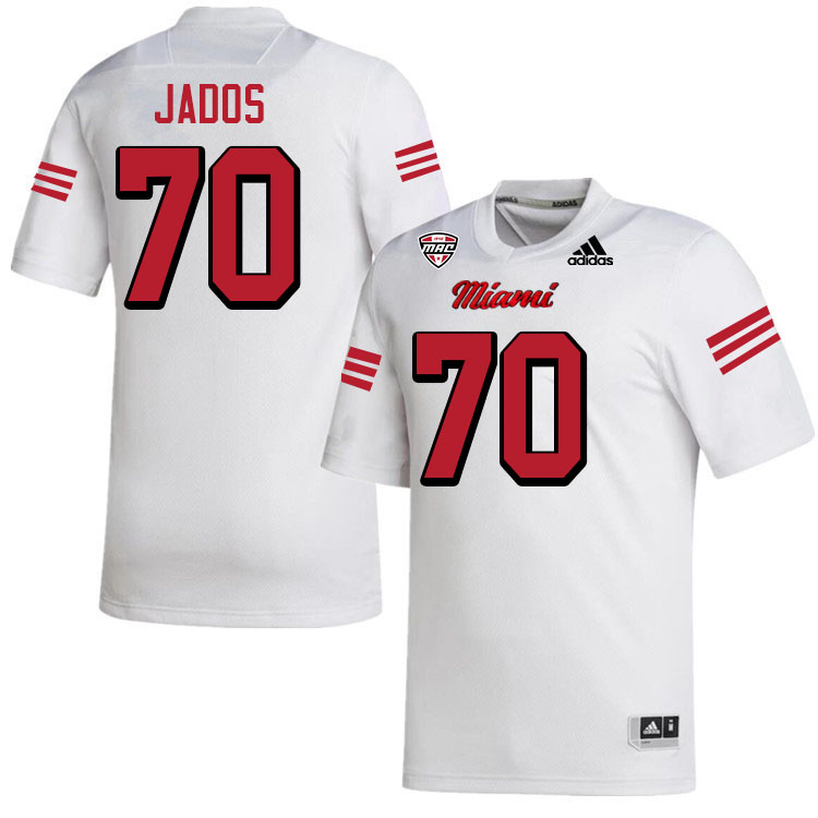 Miami University Redhawks #70 Will Jados College Football Jerseys Stitched-White